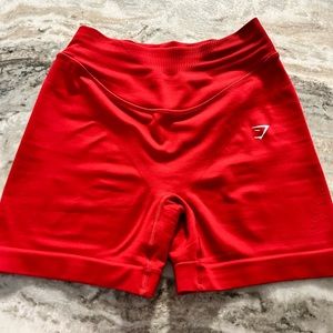 Gymshark Seamless Sculpt shorts - size SMALL - salsa red